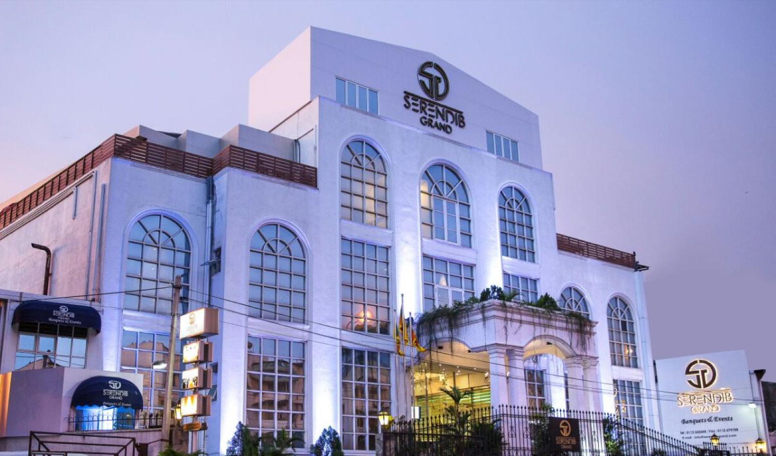 Serendib Grand exterior at dusk